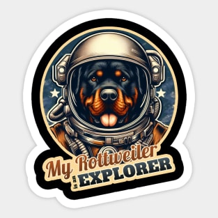 Astronaut Rottweiler Sticker